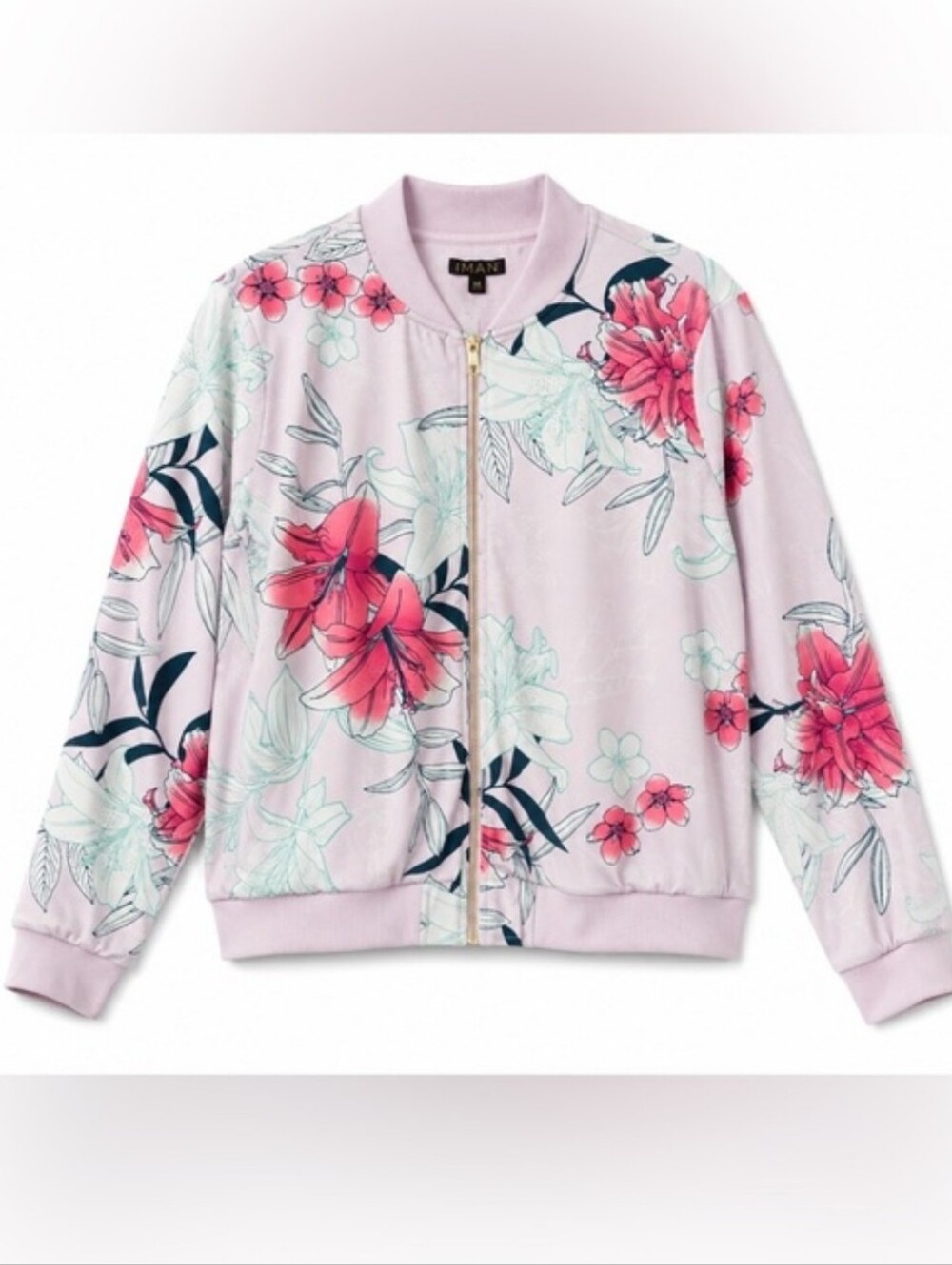 IMAN Global Chic Reversible Bomber Jacket New Without Tags